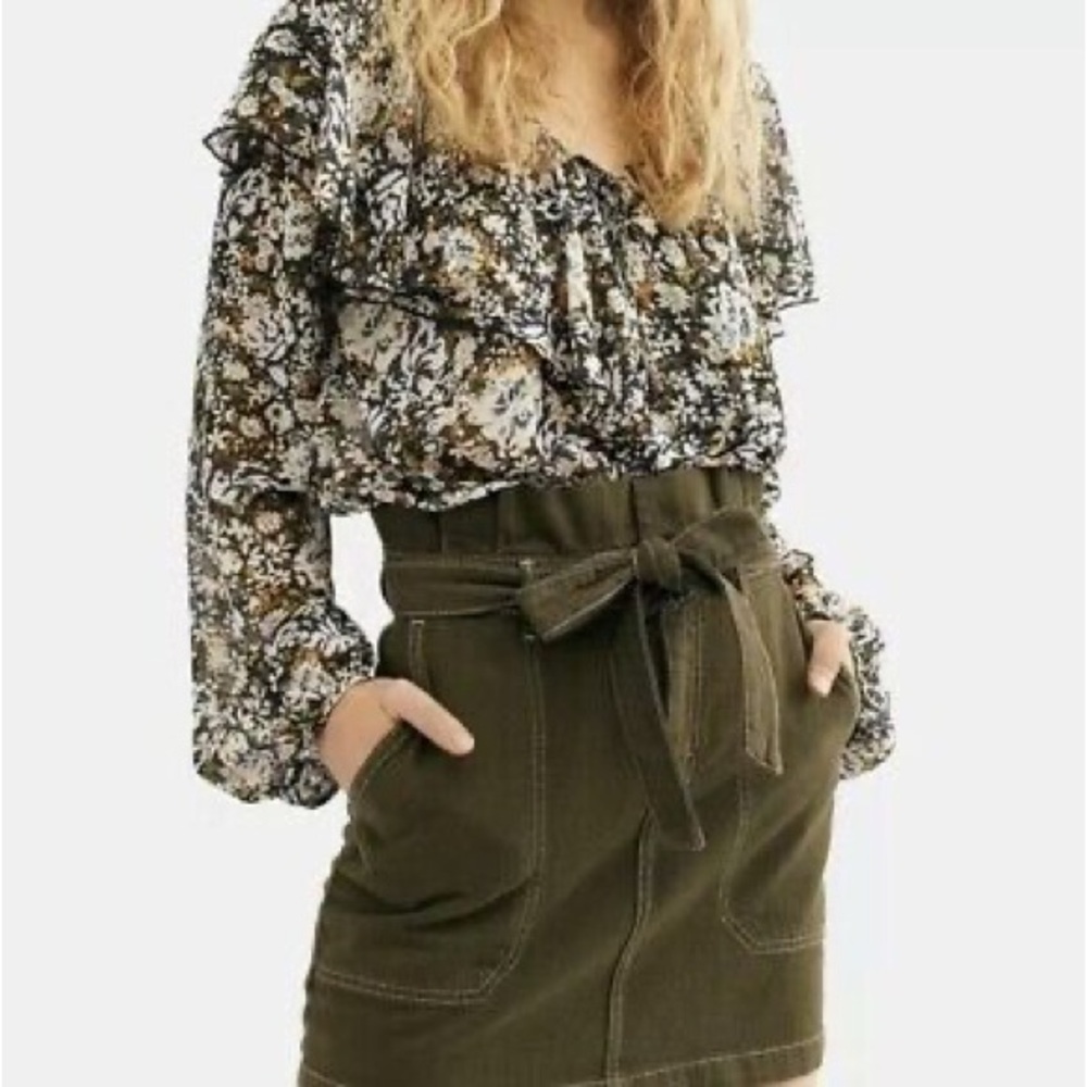 Free People Splendor Skirt in Grass EUC Size 8